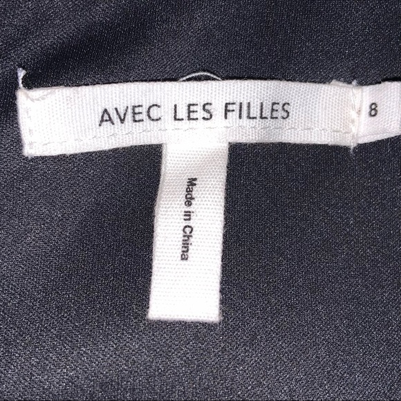 AVEC LES FILLES Black Long Sleeve Crepe Dress 8 - Picture 8 of 12